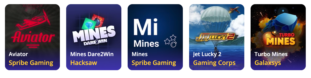 The most popular crash games available on the Casino Days site