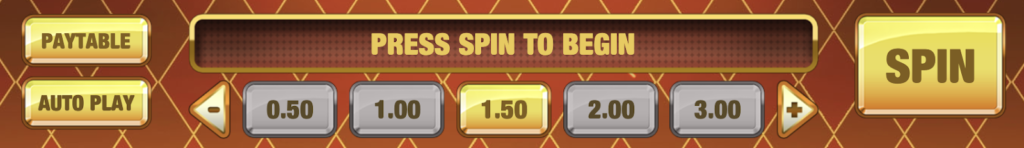 Choose your bet size at your favourite online slot